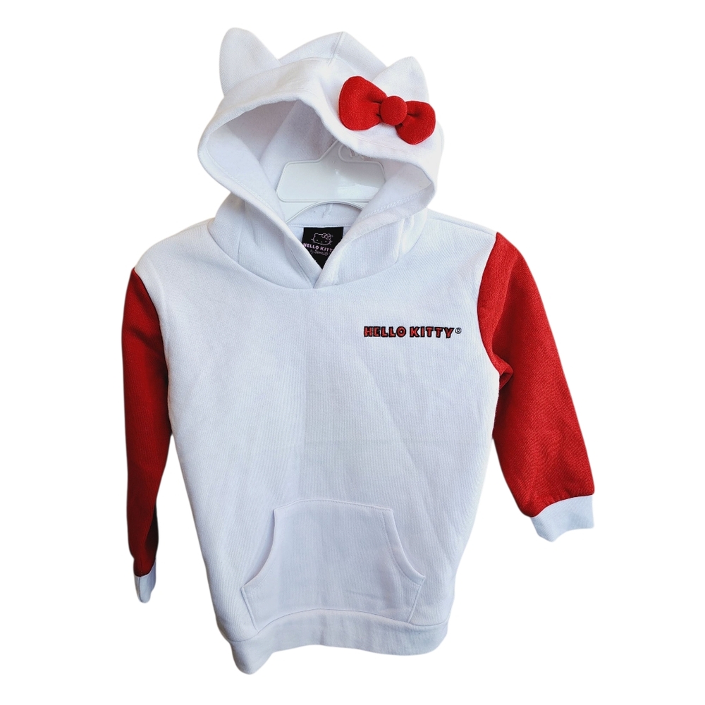 Sanrio Hello Kitty Toddler Cosplay Hoodie With 3D Kitty Ears And Bow Size 3T
